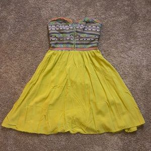 Tropical Patterned Mini Dress